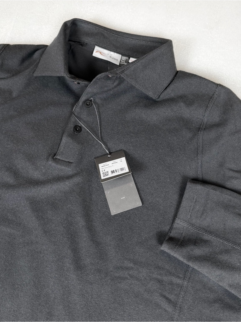 NWT KJUS Polo Shirt Mens 52 Large Scot Long Sleeve Golf Performance UPF 50+